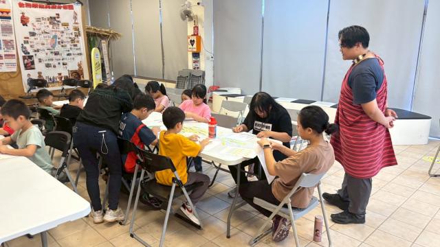 原民傳統紙編體驗活動暨和平島教會課後輔導班參訪圖片10694